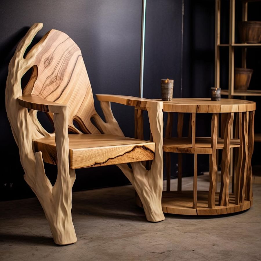 Furniture made from locally sourced wood