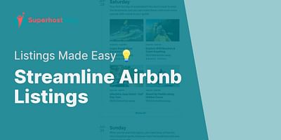 Streamline Airbnb Listings - Listings Made Easy 💡
