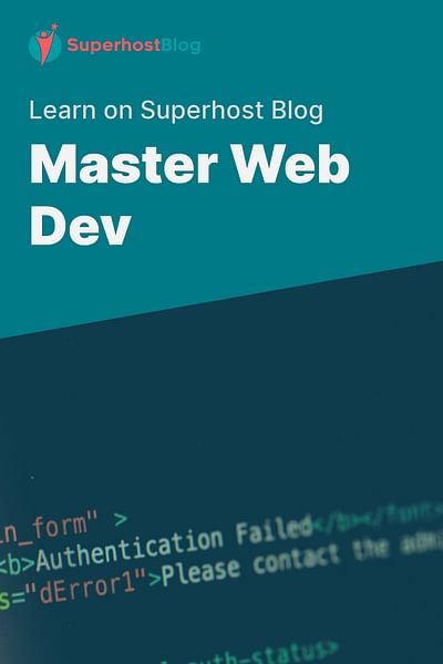 Master Web Dev - Learn on Superhost Blog